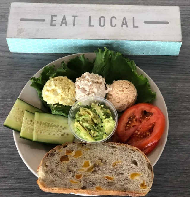Fresh bakery café salad served with artisan bread in Scottsdale, AZ